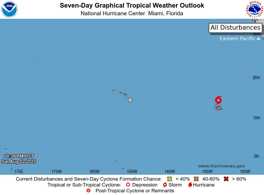 Central North Pacific 7-Day Graphical Outlook Image