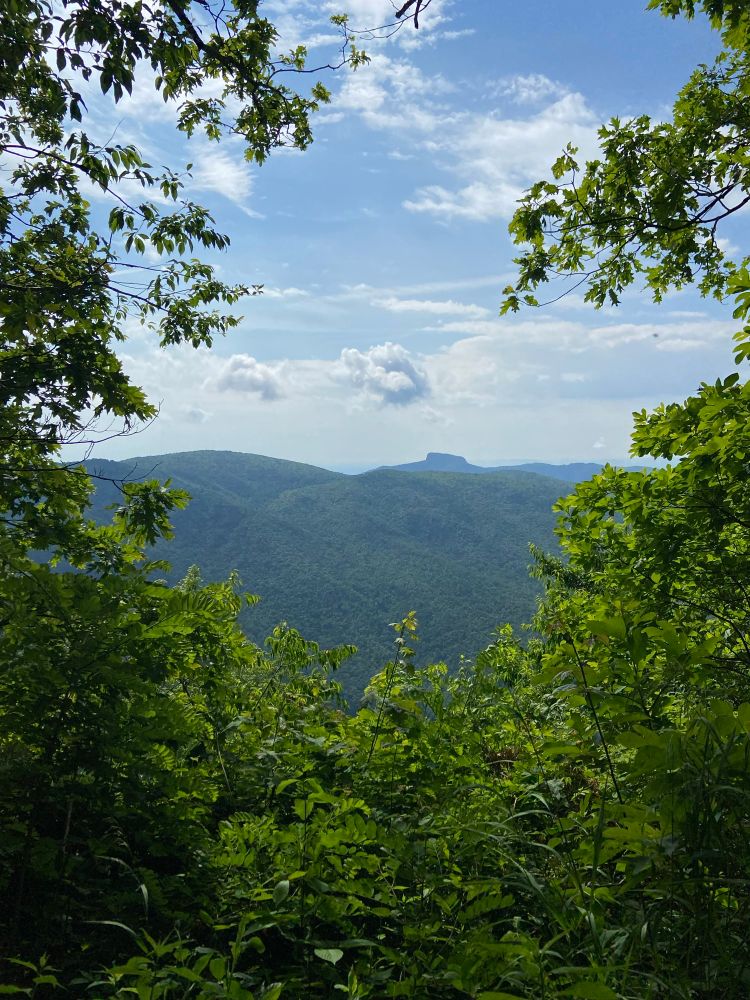 Table top mountain as seen from blue ridge parkway Chestoa overlook  trail. 