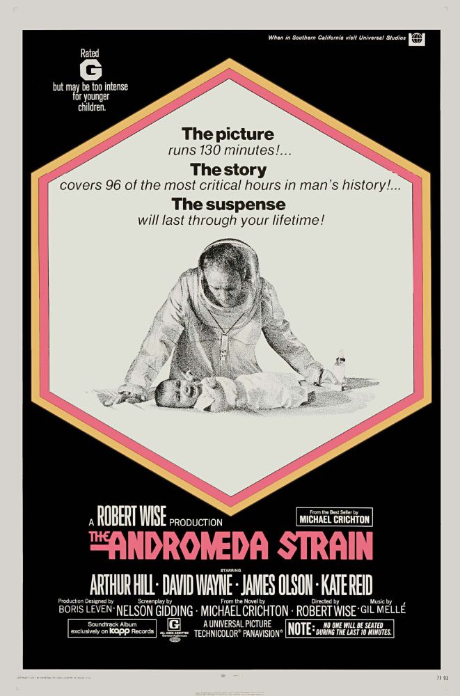 The movie poster for Robert Wise's 'The Andromeda Strain', 1971