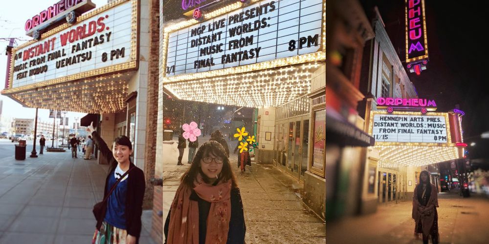 The bsky user standing in front of the Orpheum Theater 3 different times, 2009, 2019, and 2025. They attended the 3 different shows for the Final Fantasy Distant Worlds music tour.