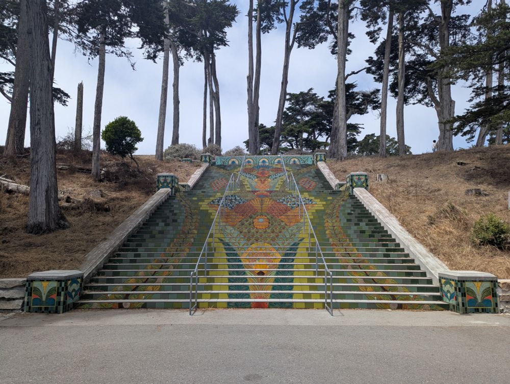 Lincoln Park Steps, which are covered in mosaic tiles