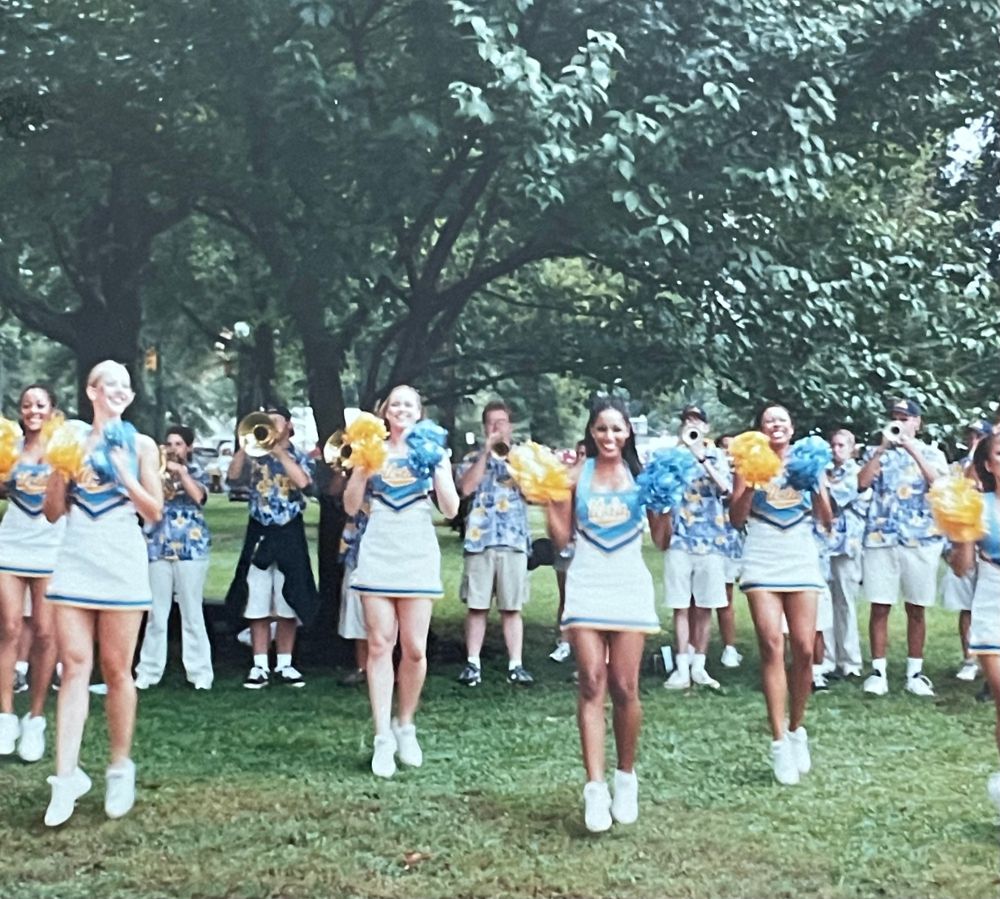UCLA cheerleaders in Tuscaloosa in 2001.
