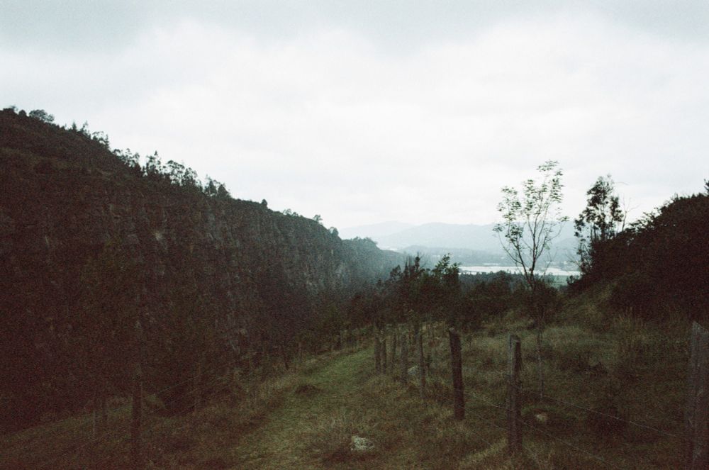 Cloudy Landscape of a rockface