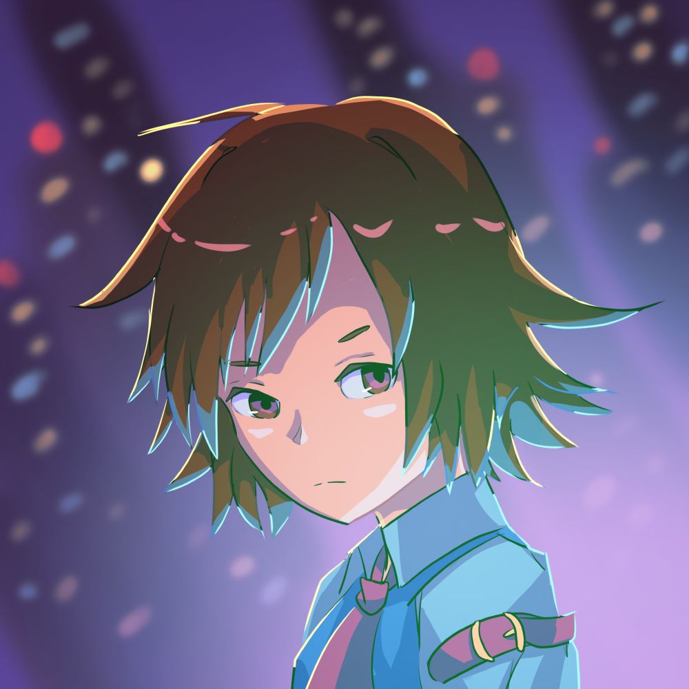 Asuka Kazama with a city backdrop. Used as the cover art