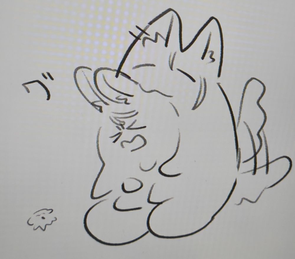 うさぎをだっこする狼さん、いわゆるカップリング絵です