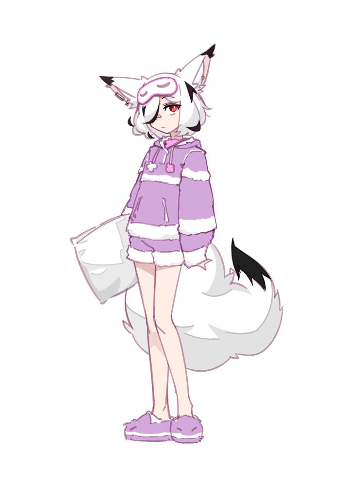 モフモフねむねむ黒白狐娘 #original
fluffy sleepy eepy foxgirl #oc