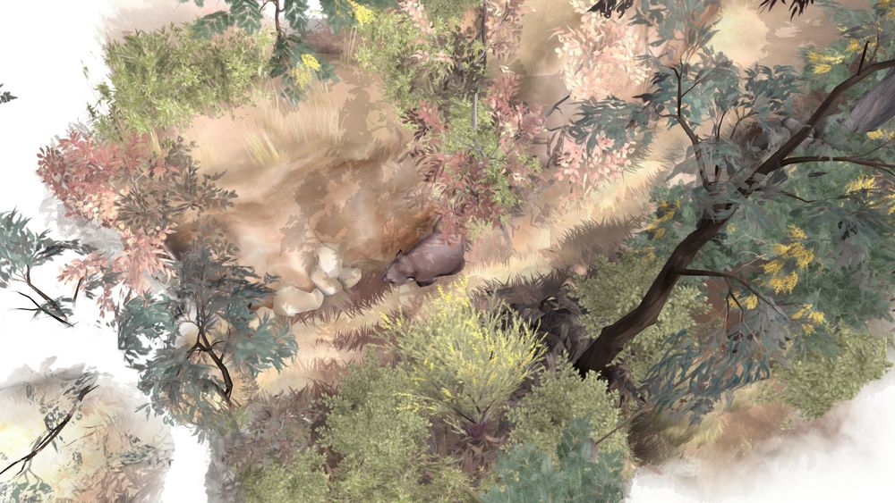 Screenshot from the videogame "Paperbark"