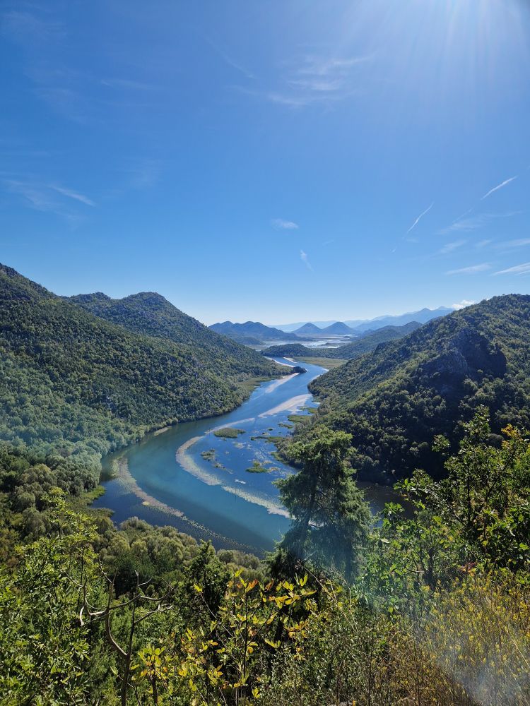 Stunning meandering river viewpoint in Montenegro. 