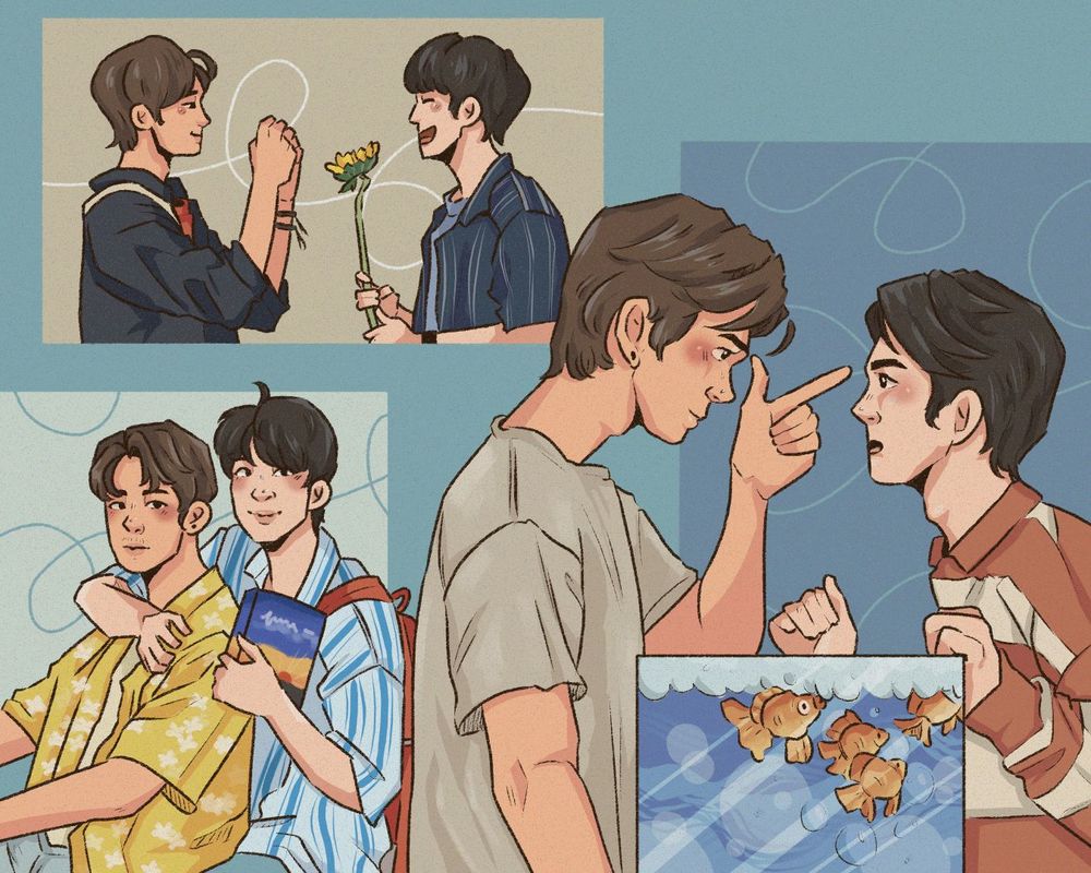 Sun and Mork from the Thai BL series "Last Twilight"