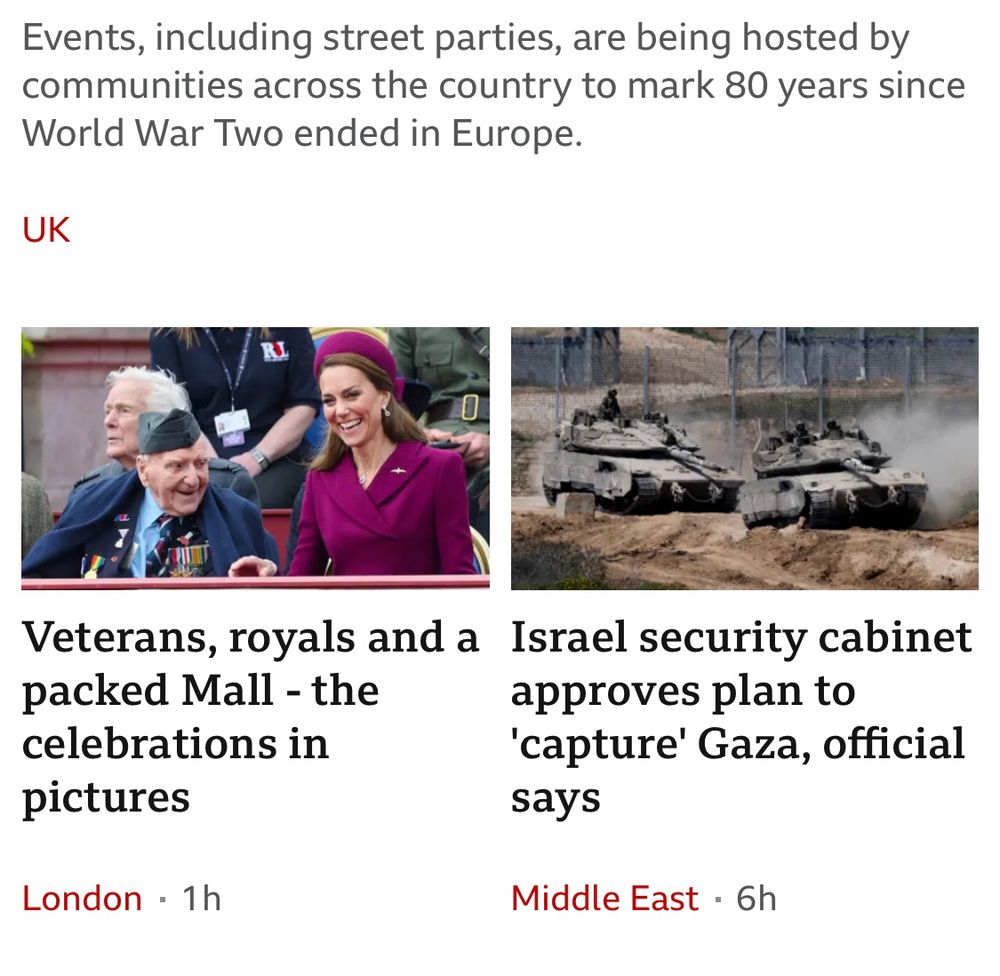 Veterans, royals and a packed Mall: VE Day at 80 in pictures

Israel security cabinet approves plan to 'capture' Gaza, official says
