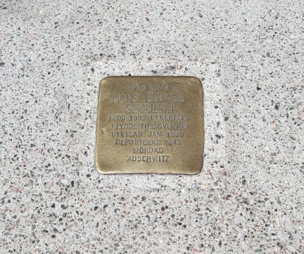 Stolperstein: Hans Eduard Szybilski in Stockholm