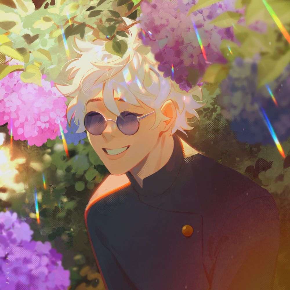 Satorou Gojo smiling