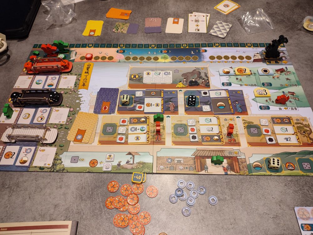 Mise en place du jeu de société "le château blanc"
