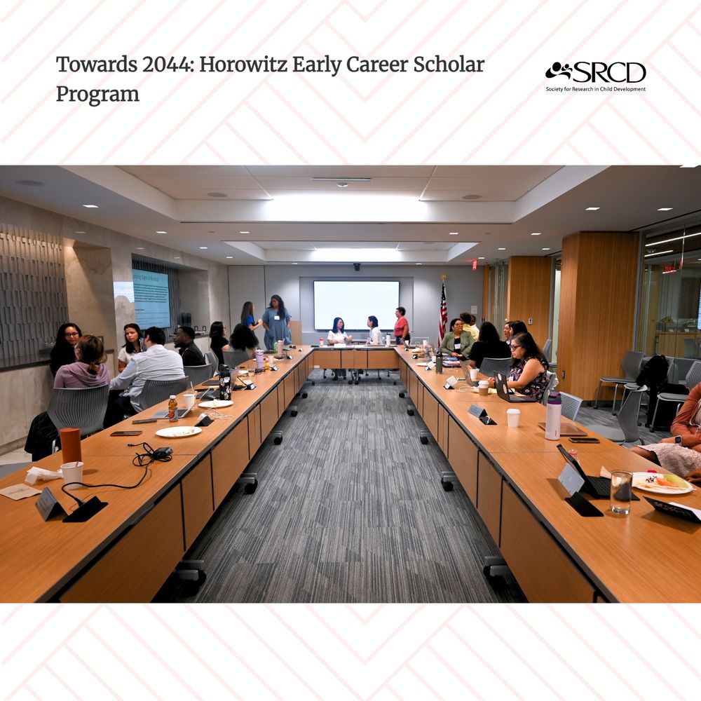 Photographs from SRCD's 2025 cohort in-person orientation for its Towards 2044: Horowitz Early Career Scholars Program (July 1,2025).