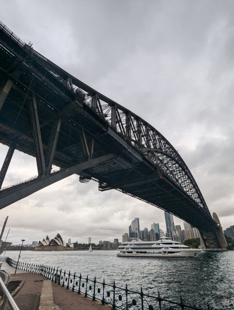 Sydney Harbour Bridge, photographed from below 