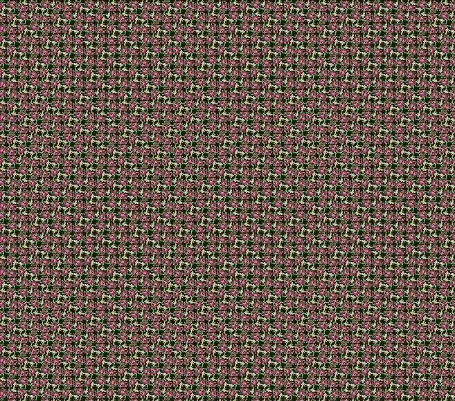 An image with some very complicated patterns that are so complicated that if u put it on a shirt u would have to pay a loooooot of money for the shirt. The pattern has the palette of a morning glory