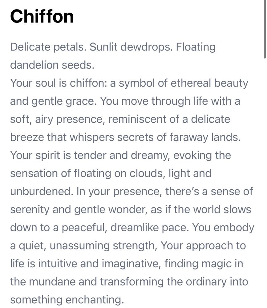 Chiffon Soul meaning 