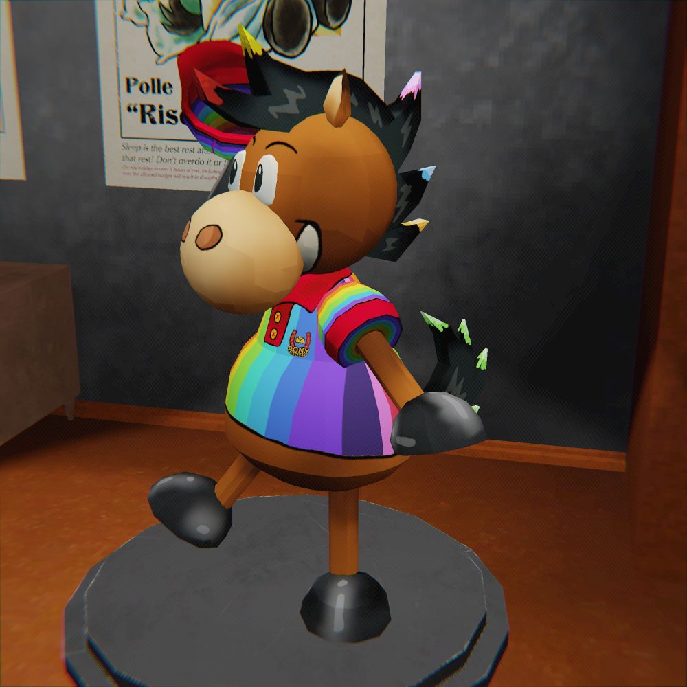 polle from mouthwashing with a new rainbow pride t shirt and hat