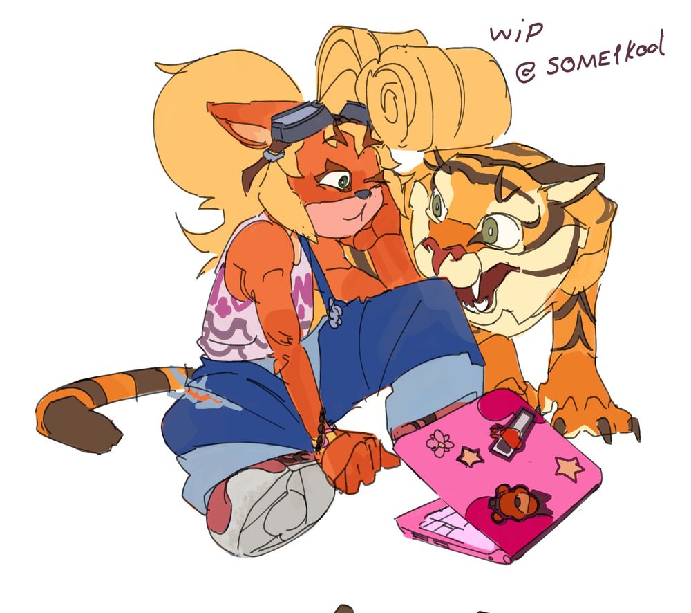 Coco bandicoot and pura the tiger
This is still a wip, but i felt like uploading anyway lmao

(Please be respectful and don't Repost/use my art without my direct permission.)