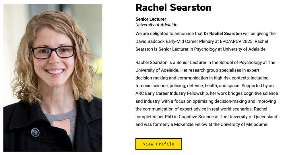 Conference photo and profile for Rachel Searston