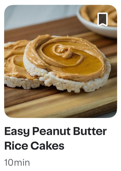 A picture of peanut butter on a rice cake, generated by AI. 