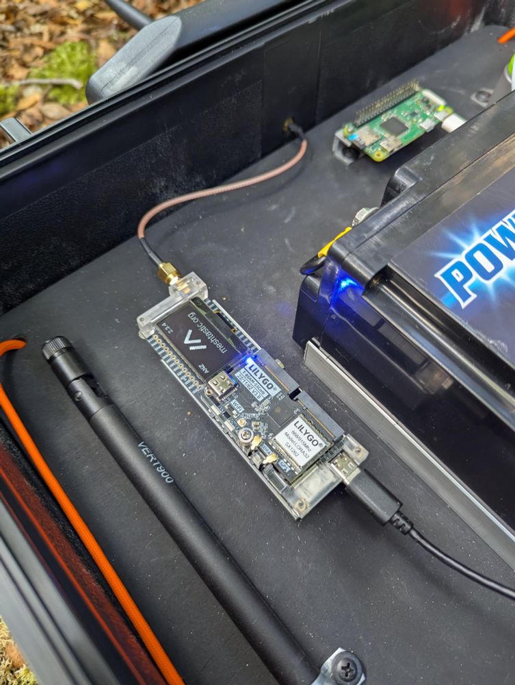 Closeup of the T-Beam Supreme / ESP32-S3 LoRa board.