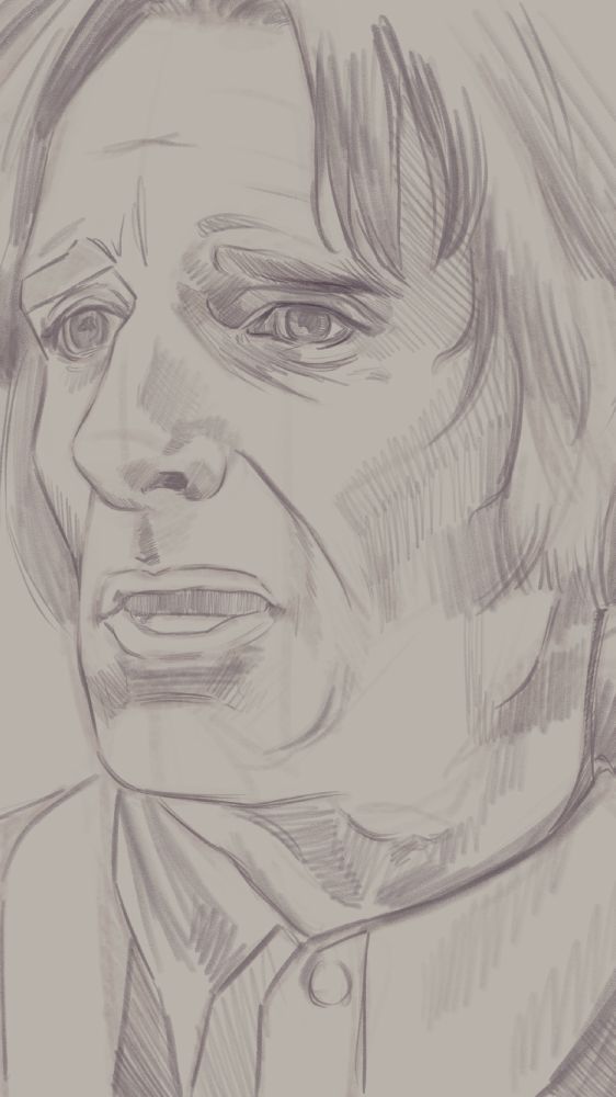 digital sketch of Victor from the show 'FROM'