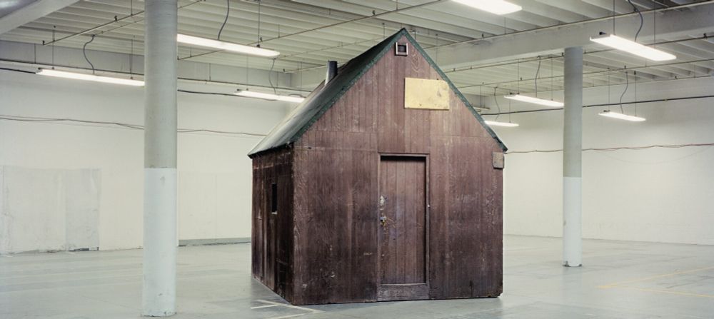 Picture of the Unabomber's cabin in storage