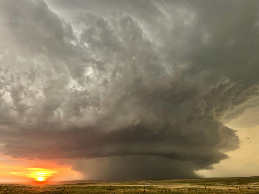 a sunset supercell