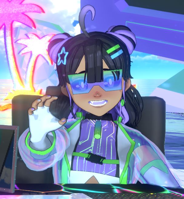 screenshot of pandy's 3D vtuber model