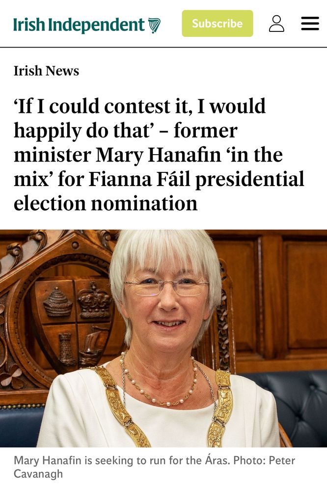 If I could contest it, I would happily do that’ – former minister Mary Hanafin ‘in the mix’ for Fianna Fáil presidential election nomination