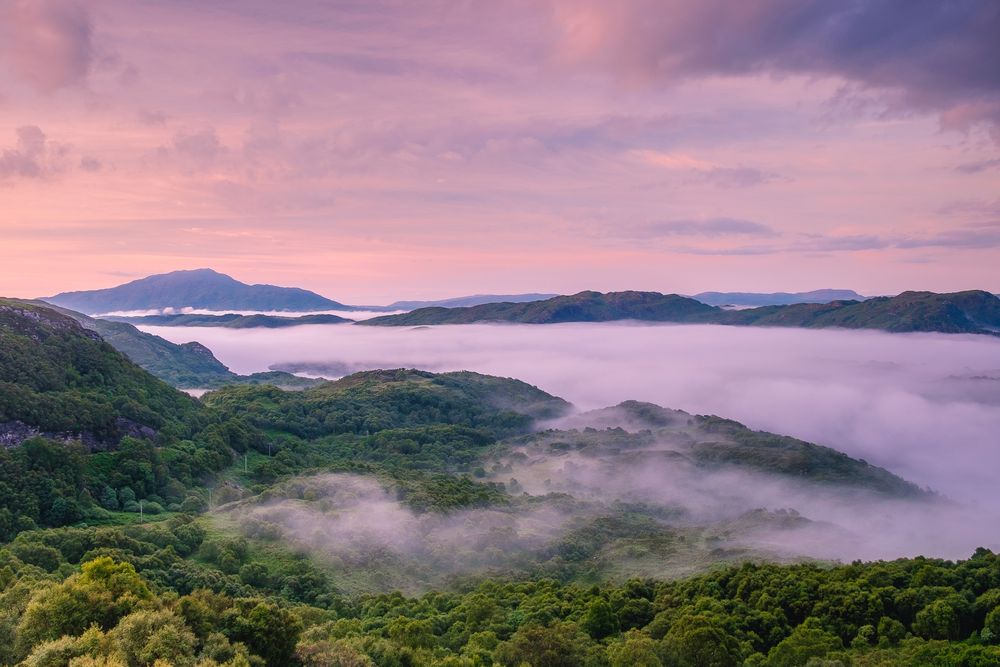 June: Beyond the Mist II - Ben Resipole viewed from Egnaig Hill, Moidart