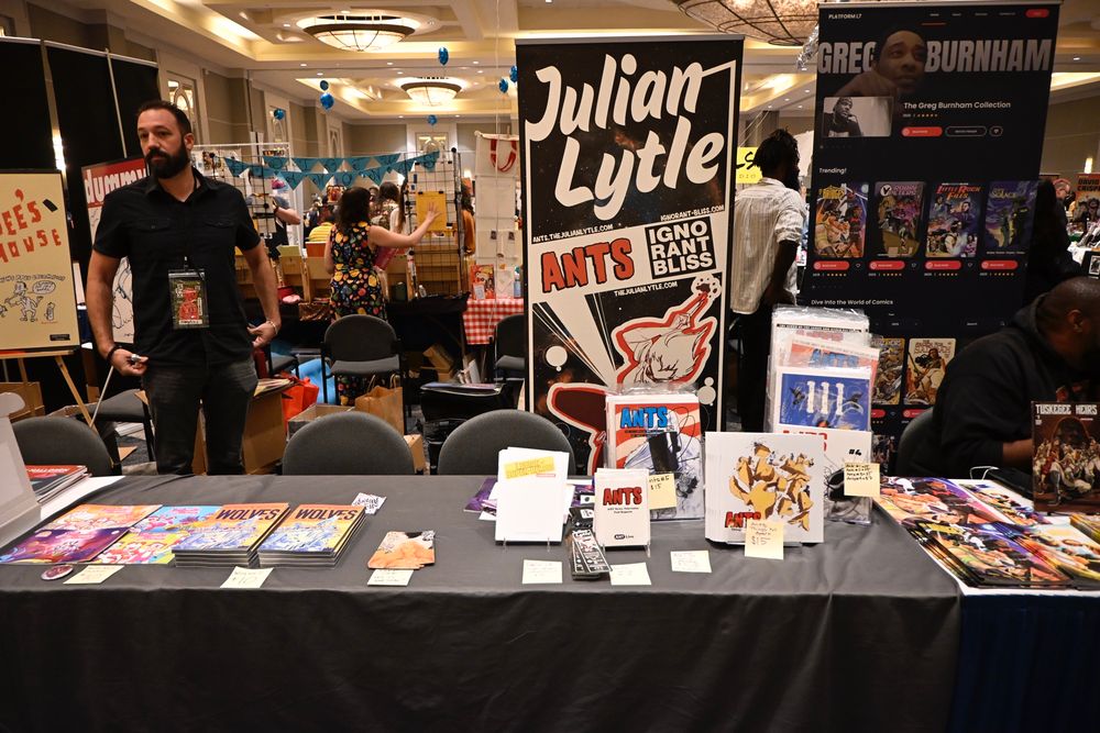 My SPX 2025 table with comics on it. L12