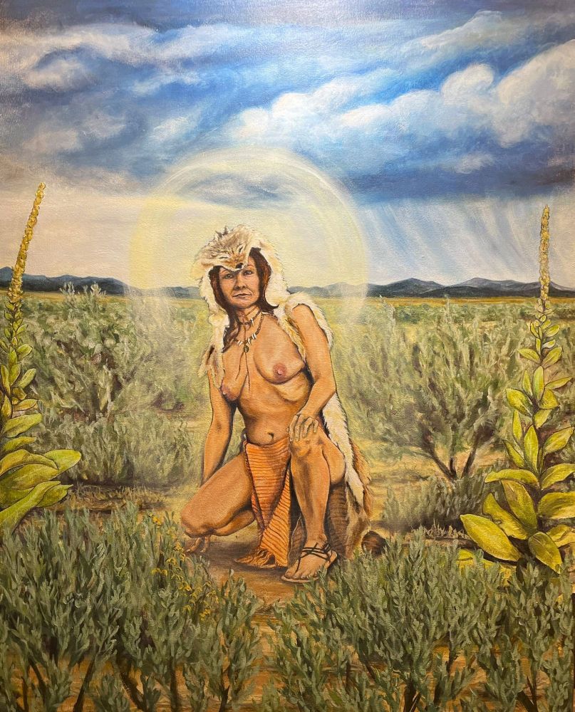 Painting of the Coyote Priestess. 