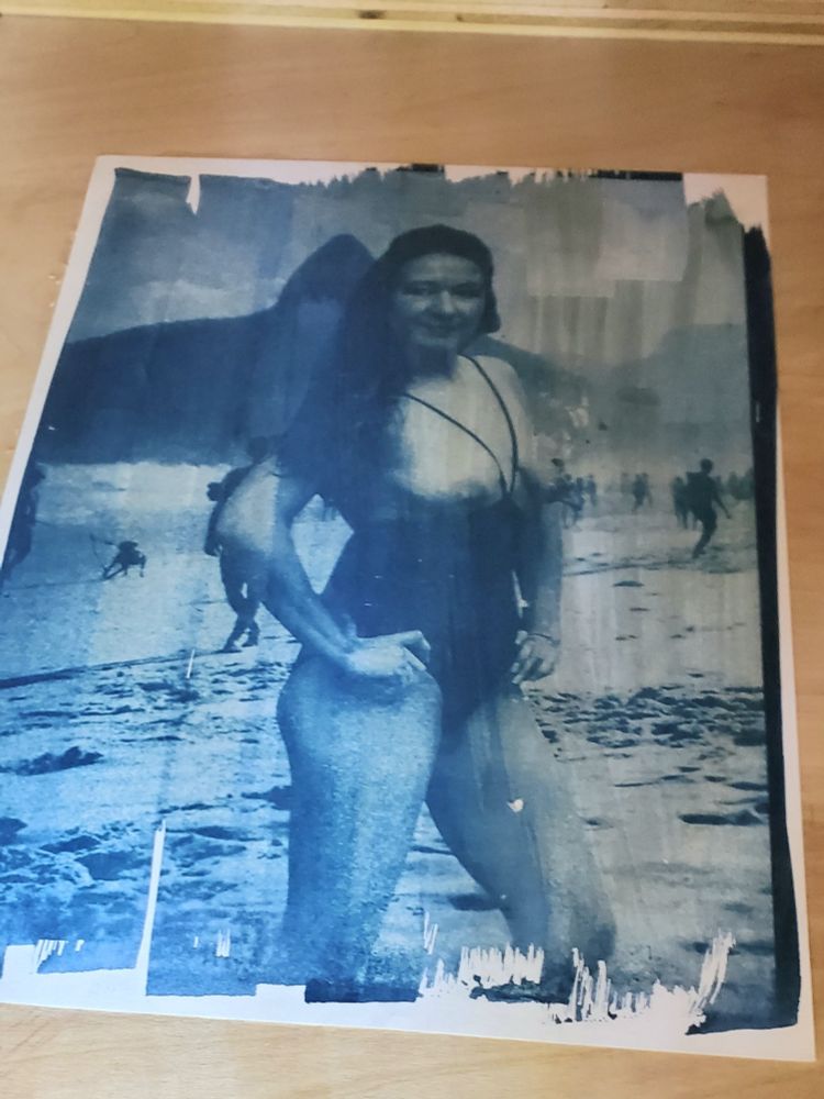 A cyanotype tucked away out of sight. 