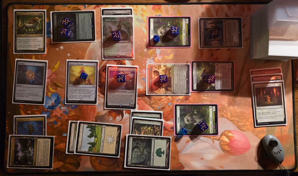 winning board state with Finneas, Ace Archer as the commander