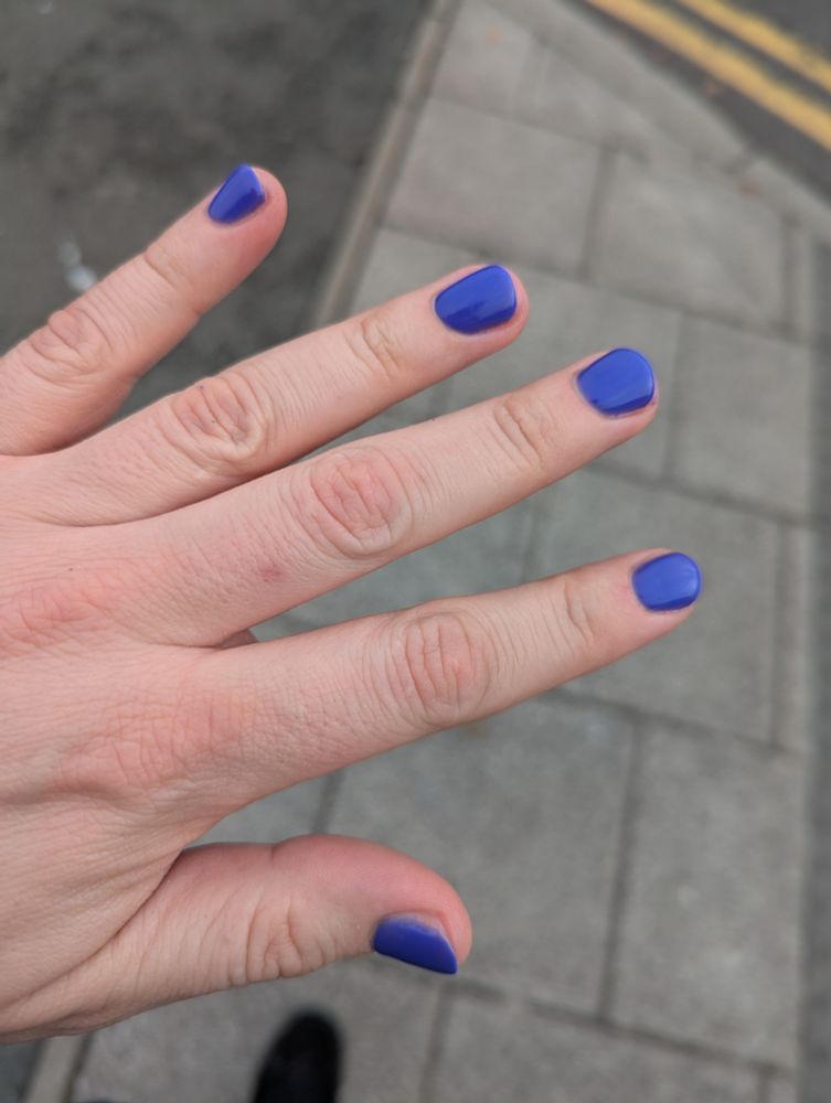 Photo of my indigo gel nails
