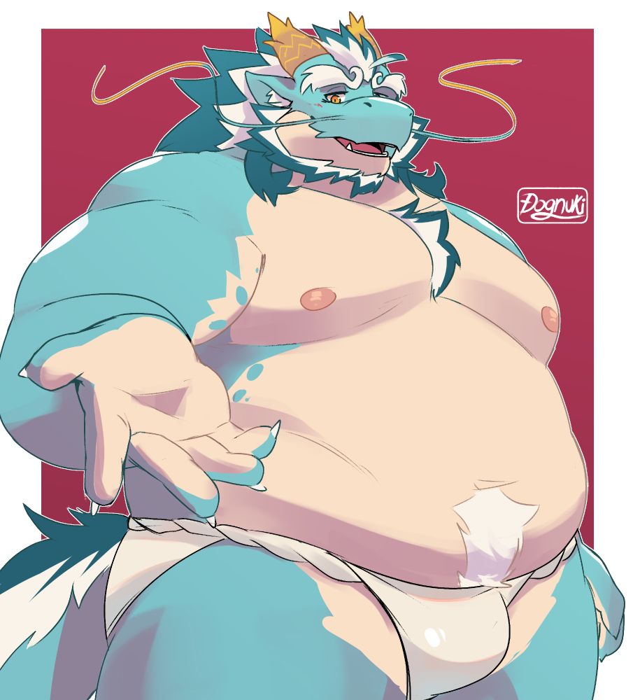 Moushou or Qinglong from Housamo in just underwear