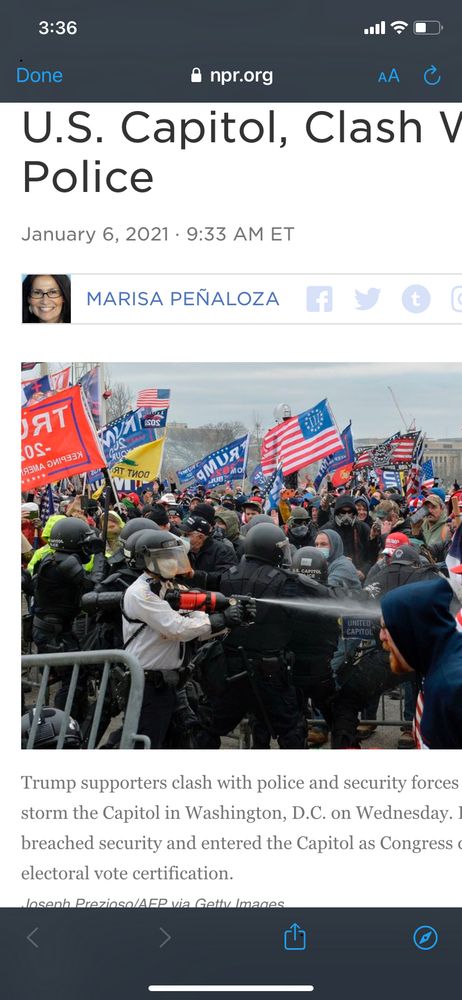 Jan 6th insurrection of our Capital. 