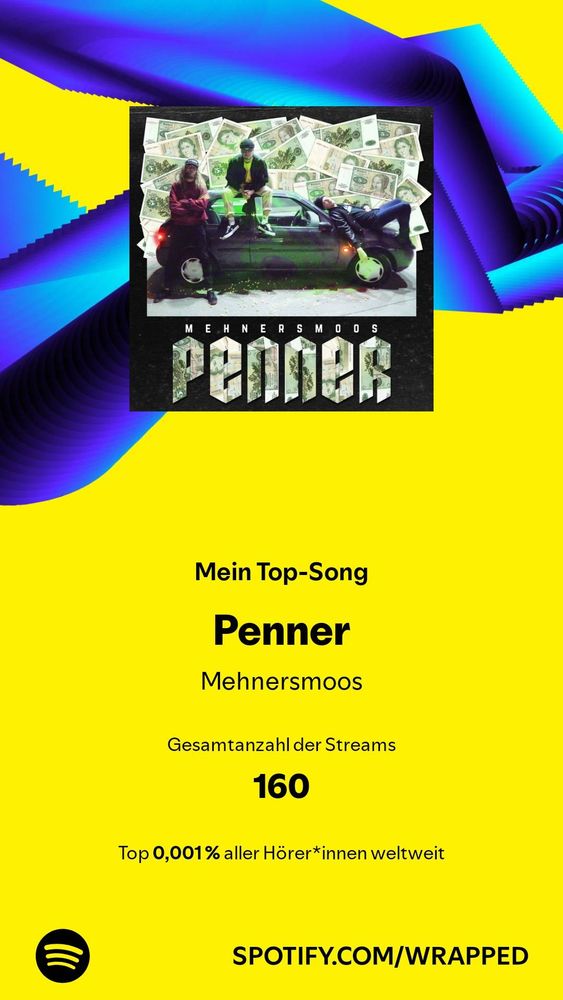 Spotify Wrapped. Mein Top Song: Penner - Mehnersmoos