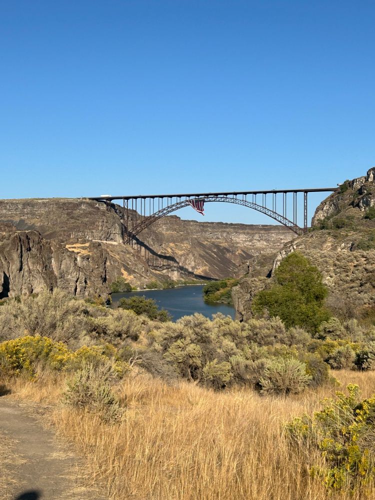 The Perrine bridge over the Snake river. It looks like something out of the Oregon Trail, because it is.