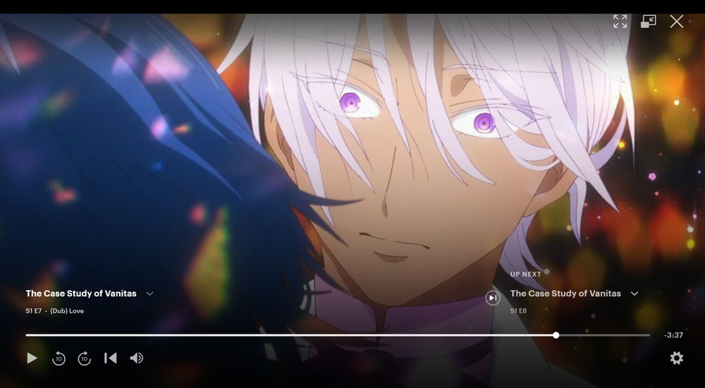 screenshot of The Case Study of Vanitas episode 7