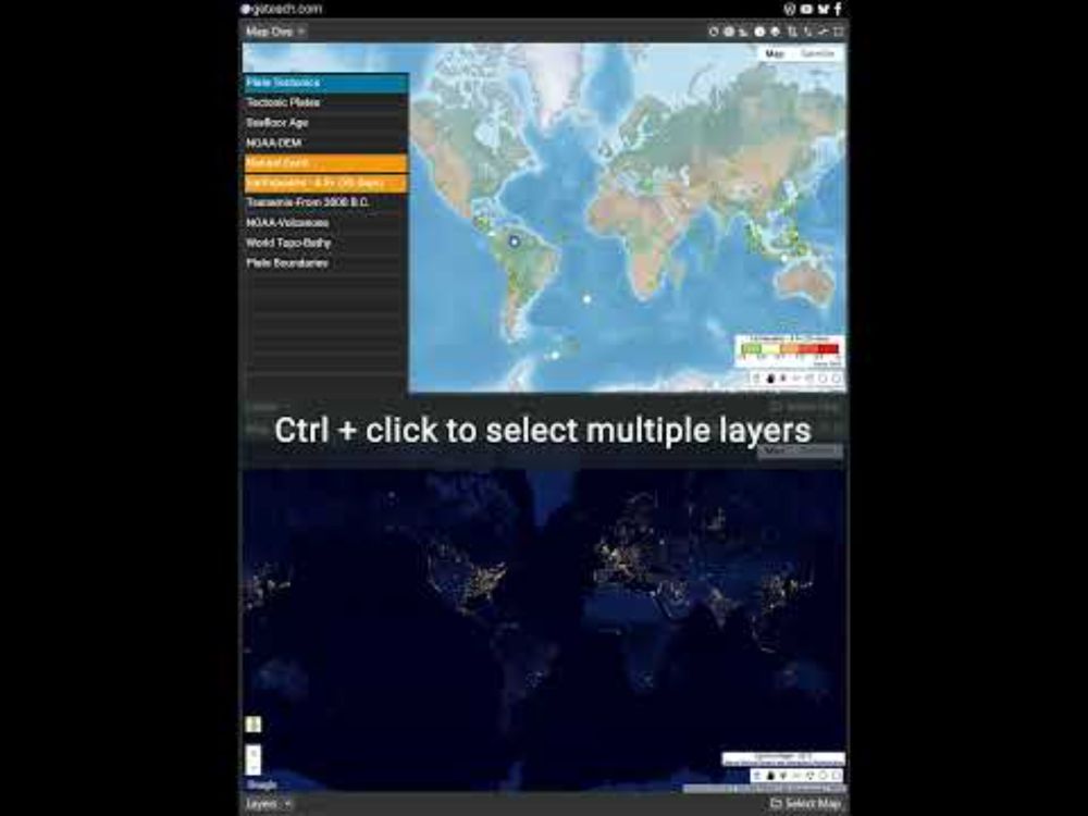 How to Select a Map/Layer on geteach.com | Quick Tutorial #GeographyEducation #googlemaps #geography