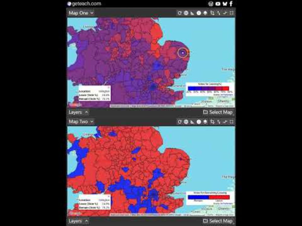 Cartographic Choices Matter | Mapping the Brexit Vote #googlemaps #brexit #geography #map