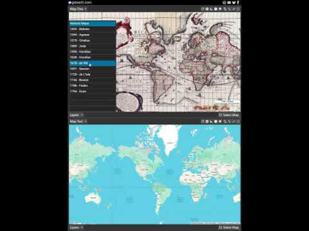 Then vs. Now: Google Maps vs. Historic Maps (1492–1794) #googlemaps #geographyeducation #history