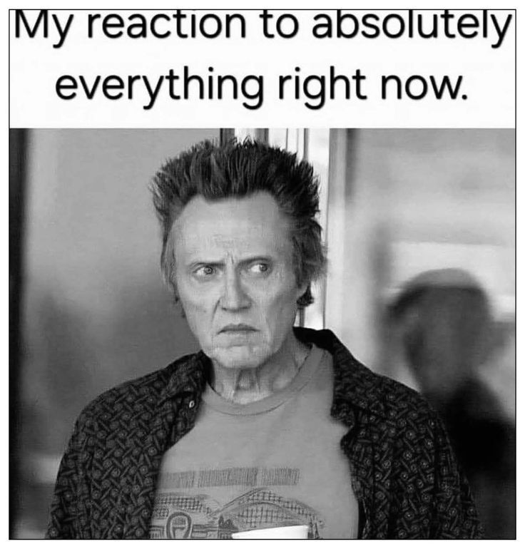 Image of Christopher Walken looking haggard, angry, and possibly scared.