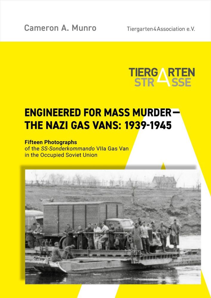 Berlin, Deutschland, 24. Juni 2025 - Heute veröffentlicht der Tiergarten4Association e.V. sein bahnbrechendes Buch: Engineered for Mass Murder - The Nazi Gas Vans: 1939-1945, das zum ersten Mal fünfzehn nachweisbare Fotos eines Gaswagens enthält. Der Autor Cameron A. Munro ist in der Lage, anhand von überlieferten Dokumenten und Zeugenaussagen zu belegen, dass es sich bei diesen fünfzehn Fotos um einen Gaswagen handelt, der Abgase von Verbrennungsmotoren zur Tötung einsetzte. Bild: Cameron A. Munro, Tiergarten4Association e.V.

https://www.auschwitz.info/en/welcome/announcements/artikel/lesen/tiergarten4association-ev-publishes-book-on-nazi-gas-vans-engineered-for-mass-murder-the-nazi-g.html