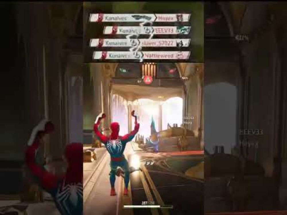 Spiderman 5man Penta kill ayaya #kunaives on #twitch #shorts  #spiderman #marvel