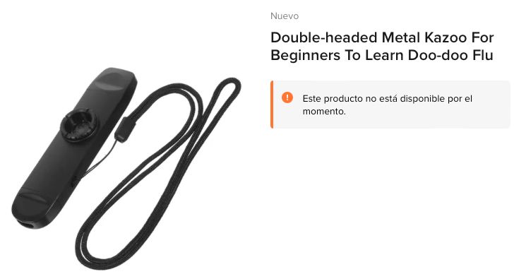"Double headed kazoo for Beginners to learn Doo-doo Flu."