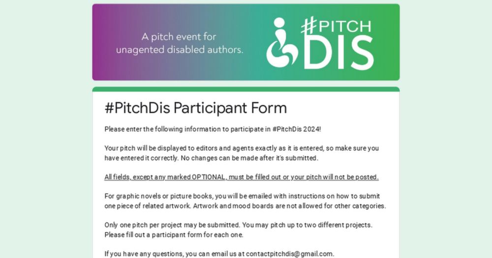 #PitchDis Participant Form